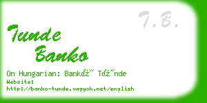 tunde banko business card